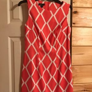 Coral and White Dress